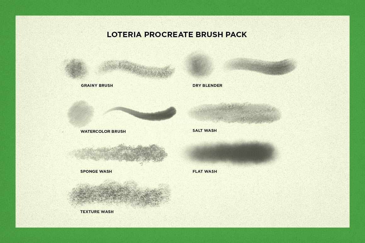 Procreate美式插画水彩墨水笔刷